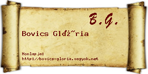 Bovics Glória névjegykártya